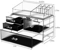 ZHIAI Stackable Storage Drawer, Acrylic Organizer, Cosmetic Organizer for Dresser, Vanity, Kitchen Cabinet, Bathroom, Under Sink, Home
