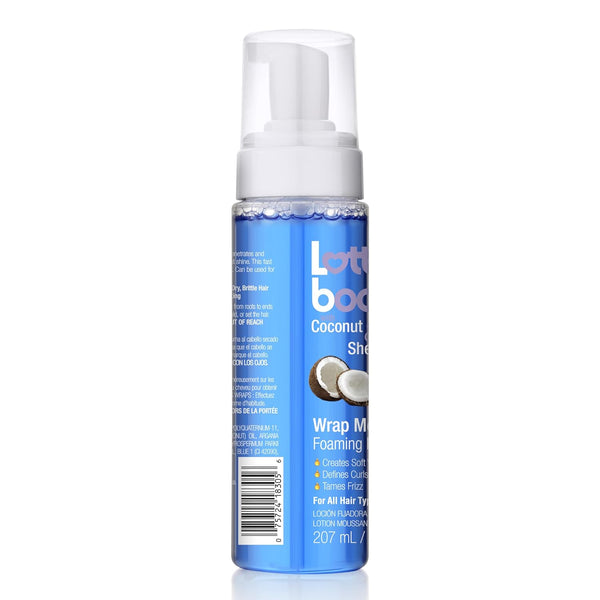 Lottabody Wrap Me Foaming Mousse with Coconut & Shea Oils, Lightweight Moisture-Rich Curl-Defining & Frizz-Control Styling Mousse for Natural