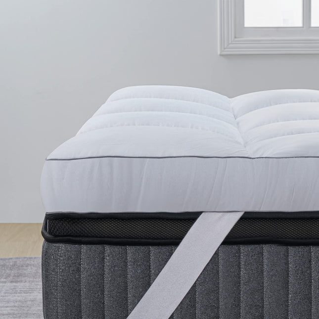 QUEEN ROSE Mattress Topper Queen, Extra Soft Pillow Top Mattress Topper Queen for Firm Bed, Thick Baffle Box Cooling Clo
