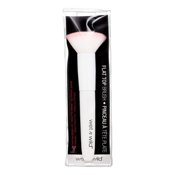 wet n wild Kabuki Brush, Flat Top for All Formulas, Densely-Packed Synthetic Bristles, Ergonomic Handle for Comfortable Control Flat Top 7.28 in