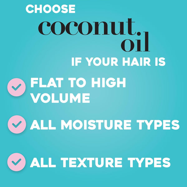 OGX Nourishing + Coconut Oil Weightless Hydrating Oil Hair Mist, Lightweight Leave-In Hair Treatment with Coconut Oil & Bamboo Extract, Paraben &