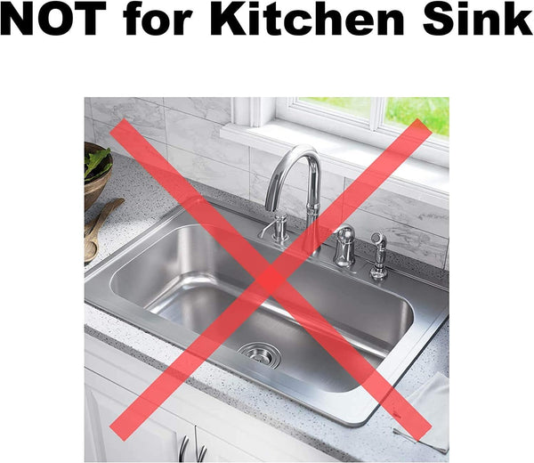2 Pack - 2.25" Top / 1" Basket- Black Sink Strainer Bathroom, Utility, Slop, Laundry, RV and Lavatory Sink Drain Strainer Hair Catcher. Stainless