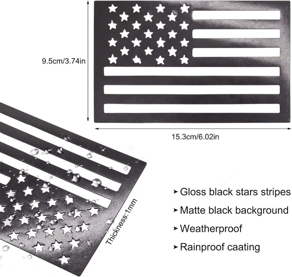 American Flag Magnet Decal, 2 Pack 6.1 x 3.7 Inch USA Flag Stickers with Patriotic Stars Reflective Stripes for Cars & Trucks - Support US