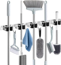Broom Holder Wall Mount, Broom Organizer Wall Mount Stainless Steel Broom and Mop Hanger Heavy Duty Storage Organization for Home Kitchen Garden
