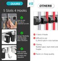 Broom Holder Wall Mount, Broom Organizer Wall Mount Stainless Steel Broom and Mop Hanger Heavy Duty Storage Organization for Home Kitchen Garden