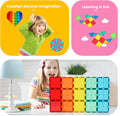 Gemmicc 100 PCS Magnetic Tiles with 2 Cars, STEM Approved Educational Magnet BuildingToys, Magnet Puzzles Stacking Blocks for Boys Girls