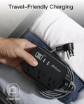 Cruise Ship Essentials - Mifaso Power Strip with USB, Mountable Flat Plug Power Strip with 3 Outlets 4 USB Ports(Smart 3.1A), 5Ft Braided