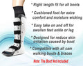 2 Pairs Replacement Sock Liner for Orthopedic Cast Walking boot Air Cam Walkers, Under Air Cast Brace Surgical Broken Leg Toe Fracture boots
