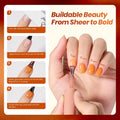 Beetles Jelly Tortoise Fall Nail Gel Polish Set 6 Transparent Fall Colors | Brown Amber Orange Carame Dark Red Pumpkin Gel Nail Polish Soak Off UV