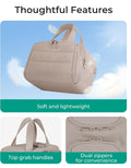 BAGSMART Travel Toiletry Bag, Crush Toiletry Bag for Women, Wide-open Puffy Toiletry Bags for Traveling, Large Travel Cosmetic Makeup Bag