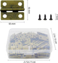 100 Pieces Small Hinges for Wooden Box Bronze Mini Hinges Tiny Hinge for Jewelry Box, Mini Cabinet and Crafts