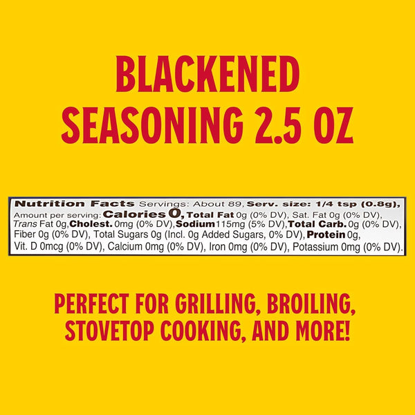 Louisiana Cajun Blackened Seasoning (2.5 oz Shakers) 2 Pack Blackened 2.5 Ounce (Pack of 2)