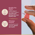 NatureÃ¢ÂÂS Bounty Optimal Solutions Advanced Hair, Skin and Nails Pectin Gummies, 2X Biotin per Serving, No Stick Gummy, Vegetarian Formula,