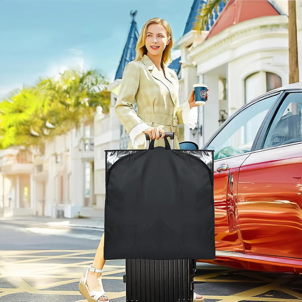 54" Garment Bags for Travel and Storage, Travel Suit Bags for Men Women with 2 Clear Pockets, Storage bags for Clothes, Suits, Dress, Shirts,