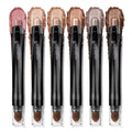 Neutral Eyeshadow Stick Makeup Set, Metallic Shimmer Matte Cream Eye Shadow Eyeliner Brightener Pencil Crayon - Classic 6PCS A016