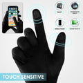 Achiou Winter Gloves Women, Touchscreen Lightweight Gloves, Warm Fleece | Cozy Soft Faux Suede For Cold Weather, Driving, Running, Walking Small Black