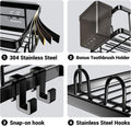AKTECKE Corner Shower Caddy, 2 Pack Adhesive Shower Corner Organizer Shelves, No Drilling Stainless Steel Shower Storage Rack with