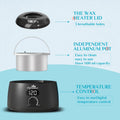 Lifestance Professional Wax Pot Warmer, L2 Premium Digital Wax Melt Machine for Hair Removal, 500Ml 14Oz LCD Wax Heater for Hard Wax Beads Fast