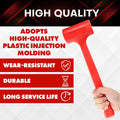YIYITOOLS 1LB Dead Blow Hammer- Red, Mallet | Machinist Tools | Unibody Molded | Checkered Grip | Spark and Rebound Resistant 1LB Red