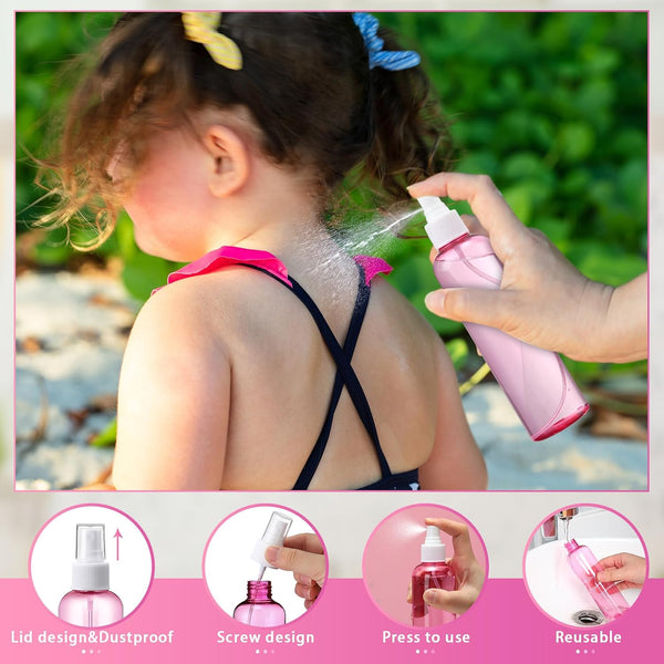 Eccliy 32 Pcs 8 oz Spray Bottles Fine Mist Plastic Spray Bottles Clear Empty Sprayer Hairs Refillable Travel Sprayer with Pump Cap for Cleaning
