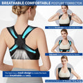 JMPOSE Back Posture Corrector for Women: Adjustable Shoulder Posture Brace Straightener Pain Relief (Black S/M)