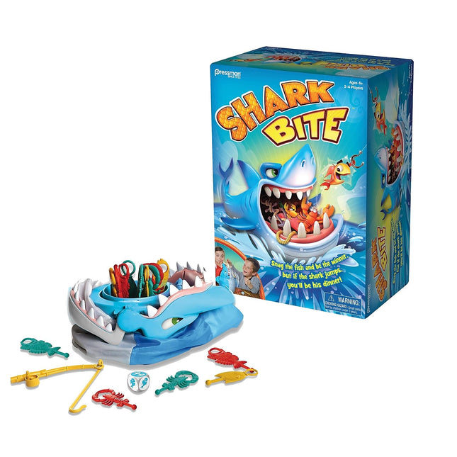 Shark Bite -- Roll the Die and Fish for Colorful Sea Creatures before the Shark 