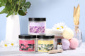 Spa Luxetique Bath Salts, 8Pcs Bath Salts Gift Set with Argan Oil, Bath Bombs, Wooden Scoop, Epsom Salt for Soaking in Lavender, Rose, Chamomile
