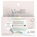 Gillette Venus Intimate Grooming Womens Razor Blade Refills with Bikini Trimmer, 4 Count