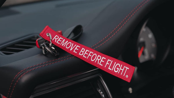 Apex Imports AIXEPA 10x Remove Before Flight Red/White Key Chain 5.5" x 1" (10 Pack)