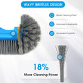 TidyMister 12.5'' Round End Pool Brush Head - Cleaning Wall & Tiles & Steps, Sturdy Nylon Bristles, Scrub Brush for Inground/Above Ground Pool,