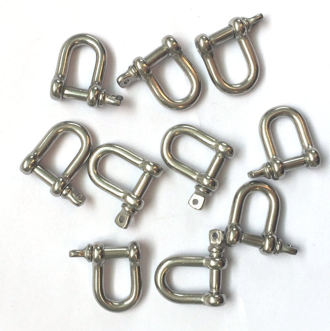 Jy-Marine Stainless Steel Mini D Shackle, 4Mm, Silver Color,For Paracord Jewelry