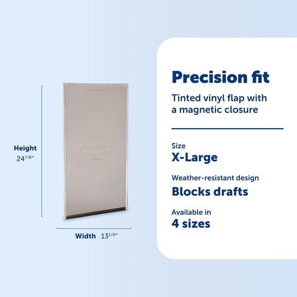 PetSafe Freedom Replacement Pet Door Flap, Non-Toxic Material, Size XL | Weather-Resistant Flap W/ Magnetic Closure, 13 5/8" x 24 3/8" Opening,
