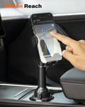 Apps2Car Universal Car Cup Phone Holder | Quick Extension Long Arm | 360ÃÂ° Swivel | Adjustable for Iphone, Samsung, Google, and All Smartphones |