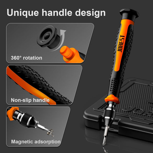 JOREST 40Pcs Small Precision Screwdriver Set with Torx Triwing Phillips, Mini Repair Tool Kit for Macbook, Computer, Laptop, PC, iPhone, PS5,