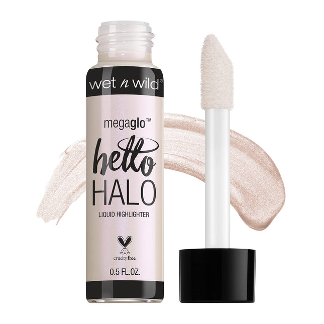 Wet N Wild Megaglo Hello Halo Liquid Highlighter Makeup, Shimmer, Glow Halograph