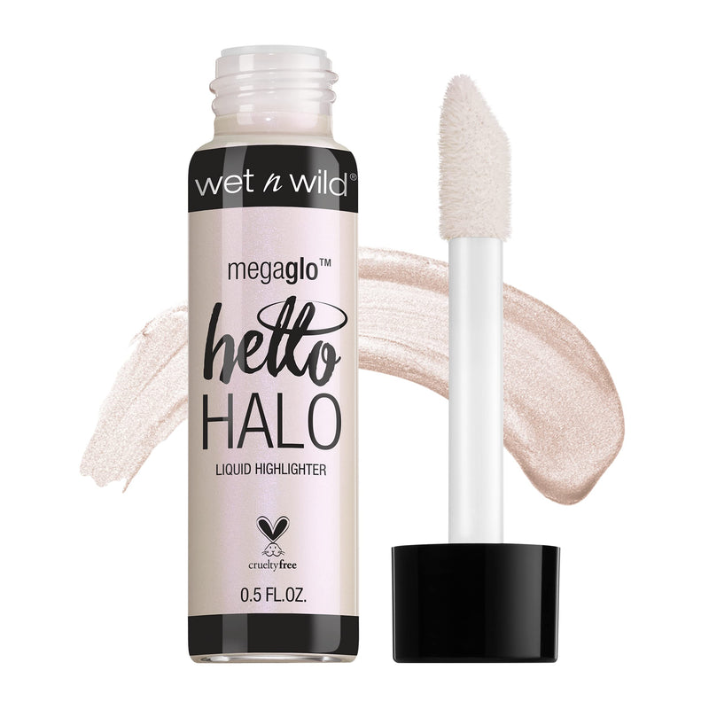 Wet N Wild Megaglo Hello Halo Liquid Highlighter Makeup, Shimmer, Glow Halographic