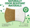 AIRNEX Natural Kitchen Sponges (12 Pack) - Biodegradable Cellulose & Coconut Scrubber Dish Sponge for Kitchen - Eco-Friendly, Non Scratch,