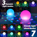 Rechargeable Floating Pool Lights, 6 Inch Light up Pool Balls with Underwater Lights Show, Color Changing LED Pool Light That Float, IP68