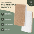 Plant-Based Kitchen Sponges - FSC Certified and PETA Approved, Natural, Eco-Friendly, Biodegradable Sisal Hemp Sponges for Dishes, Cleaning Sponge