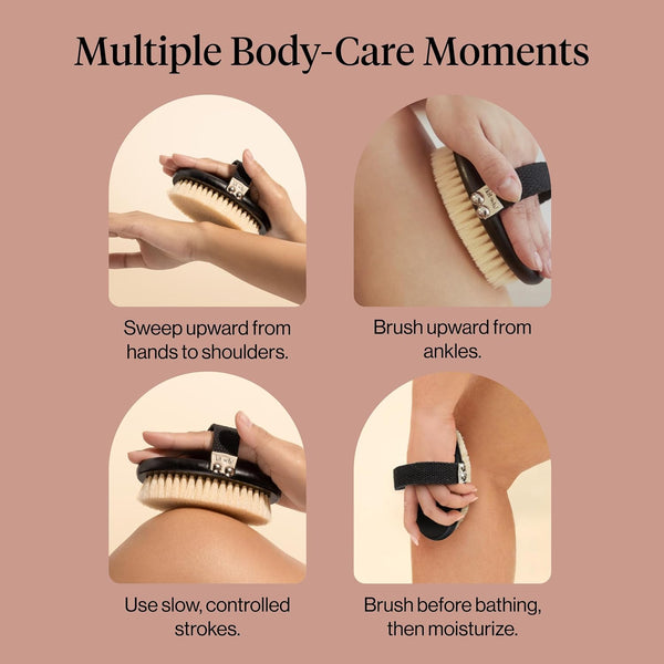 Kitsch Dry Brushing Body Brush for Lymphatic Drainage 1 Count Black
