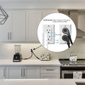 FIRMERST 1875W Low Profile Flat Plug 1Ft Extension Cord 14AWG 15A White 1 White