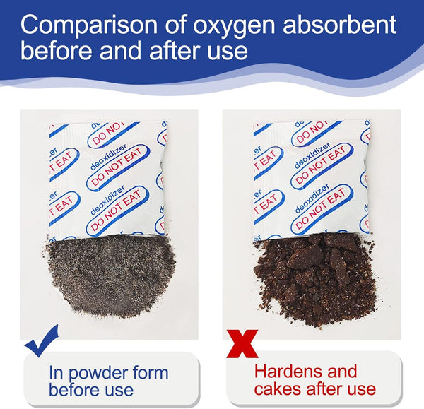 auhanth 100 Packs 100CC Oxygen Absorbers (10 Packs of 10), Food Grade Oxygen Absorbers for Long Term Food Storage in Vacuum Bag, Applicable to