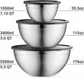 Table Concept Mixing Bowls with Airtight Lids, Stainless Steel Nesting Bowl Set for Space Saving Storage, Ideal for Cooking, Baking, Prepping &