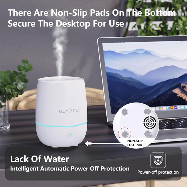 Essential Oil Diffuser, 200ML Diffusers for Home Scent Aromatherapy Diffuser Air Desk Humidifier Oil Diffuser romfor Bedroom Room Office with 7