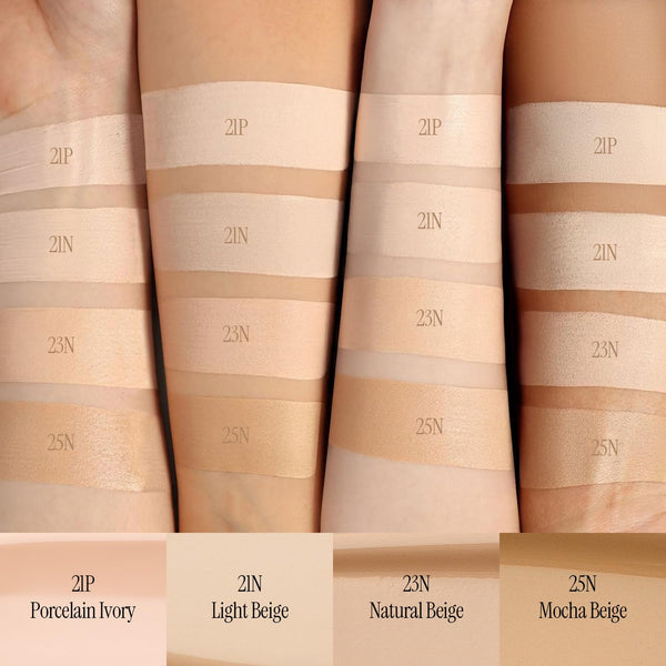 Natural Cover Glow Cushion Foundation | Satin Radiant Finish | Korean Foundation Makeup | Long-Lasting Natural Coverage | for All Skin Types 0.42