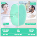 Canroom Zinc Infused Silicone Body Scrubber, Quick-Dry Bath Brush Green