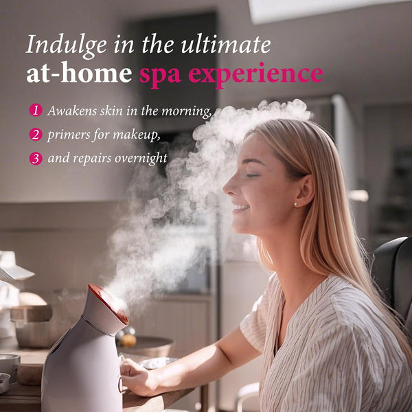 Colorfarm Facial Steamer Nano Ionic: Face Steamer Deep Cleaning Unclogs Pores - Humidifier Hot Mist Home Sauna Spa for Women Men Sinuses