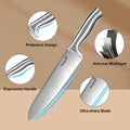 Kuisine Premium Sharp Knife Set,High Carbon Stainless Steel Sharper Blade Ergonomic Non-slip Handle,Kitchen Block Knife Set Chef Knife Block Set