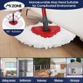 Spin Mop Replacement Heads for O-Cedar EasyWring 1-Tank, Microfiber 5-Pack 5pcs 1-Tank Mop White