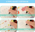 4 Pc Groove Writing Books for Kids,Magic Groove Practice Copybook,Reusable Grooved Handwriting Workbooks,Writing Books for Kids Age 3-5 Calligraphy